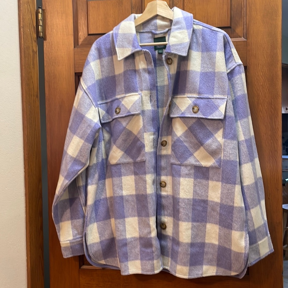 Wild Fable Purple plaid shirt/jacket “shacket”